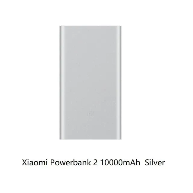 10000mAh Original Xiaomi Power Bank 2 Quick Charge Powerbank Dual-USB Portable Aluminium Fast Charging Mi Power External Battery