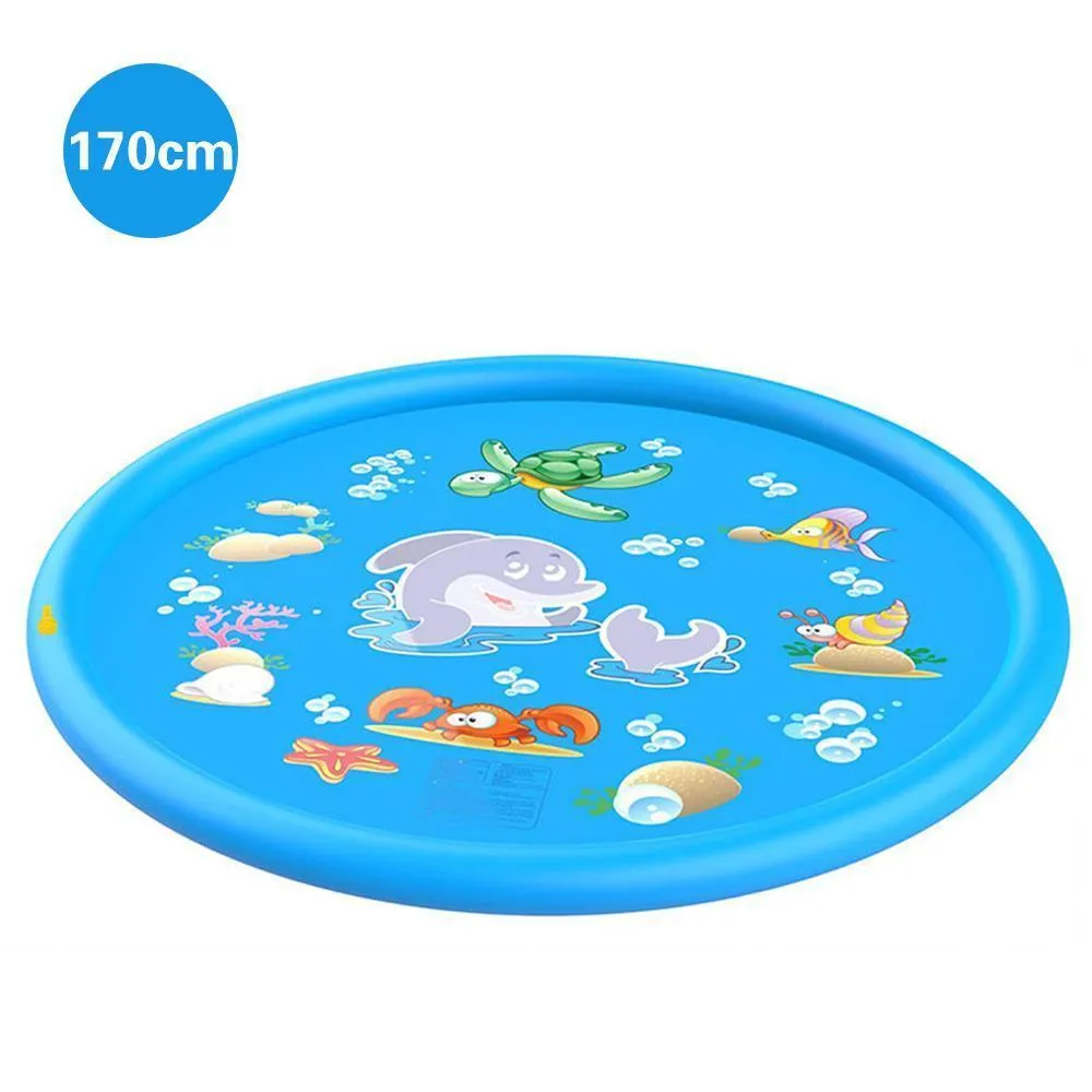 170/150/100cm Children Water Mat - Outdoor Inflatable Spray Water Sprinkler Mat