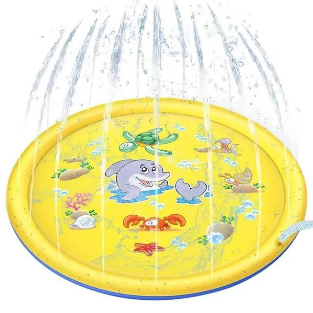 170/150/100cm Children Water Mat - Outdoor Inflatable Spray Water Sprinkler Mat