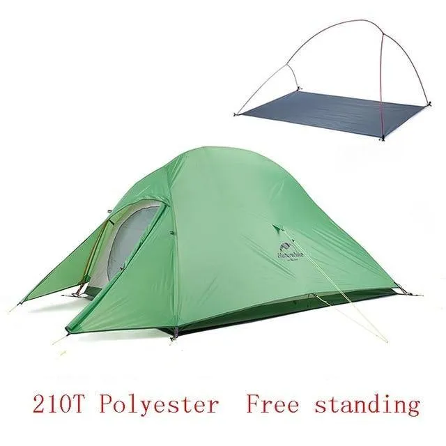 2 Person Ultralight Freestanding Camping Tent with Free Mat