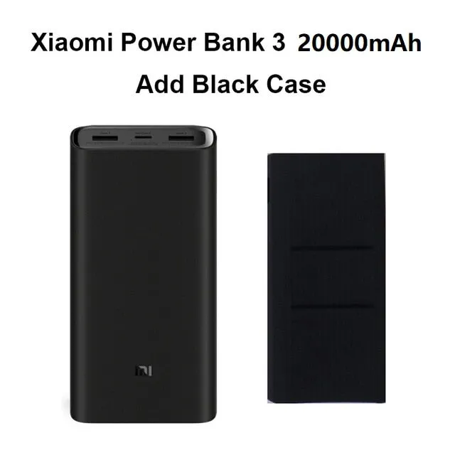 2019 NEW Xiaomi Power Bank 3 20000mAh Mi Powerbank USB-C 45W Portable Charger Dual USB Powerbank for Laptop Smartphone PLM07ZM