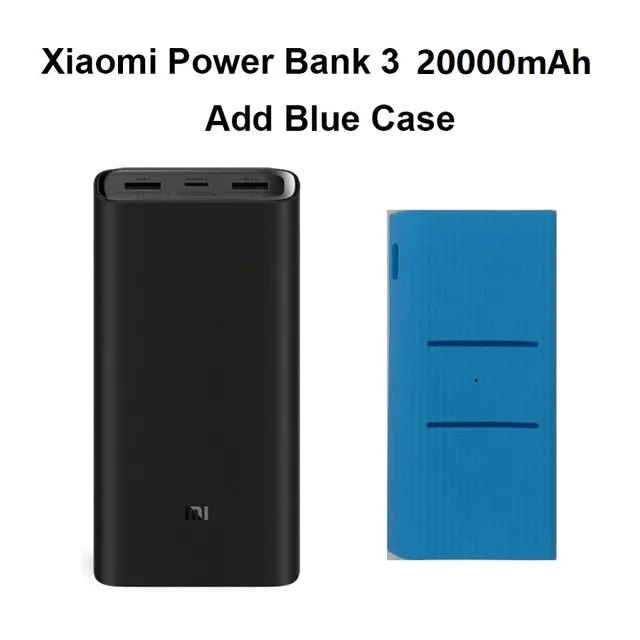 2019 NEW Xiaomi Power Bank 3 20000mAh Mi Powerbank USB-C 45W Portable Charger Dual USB Powerbank for Laptop Smartphone PLM07ZM