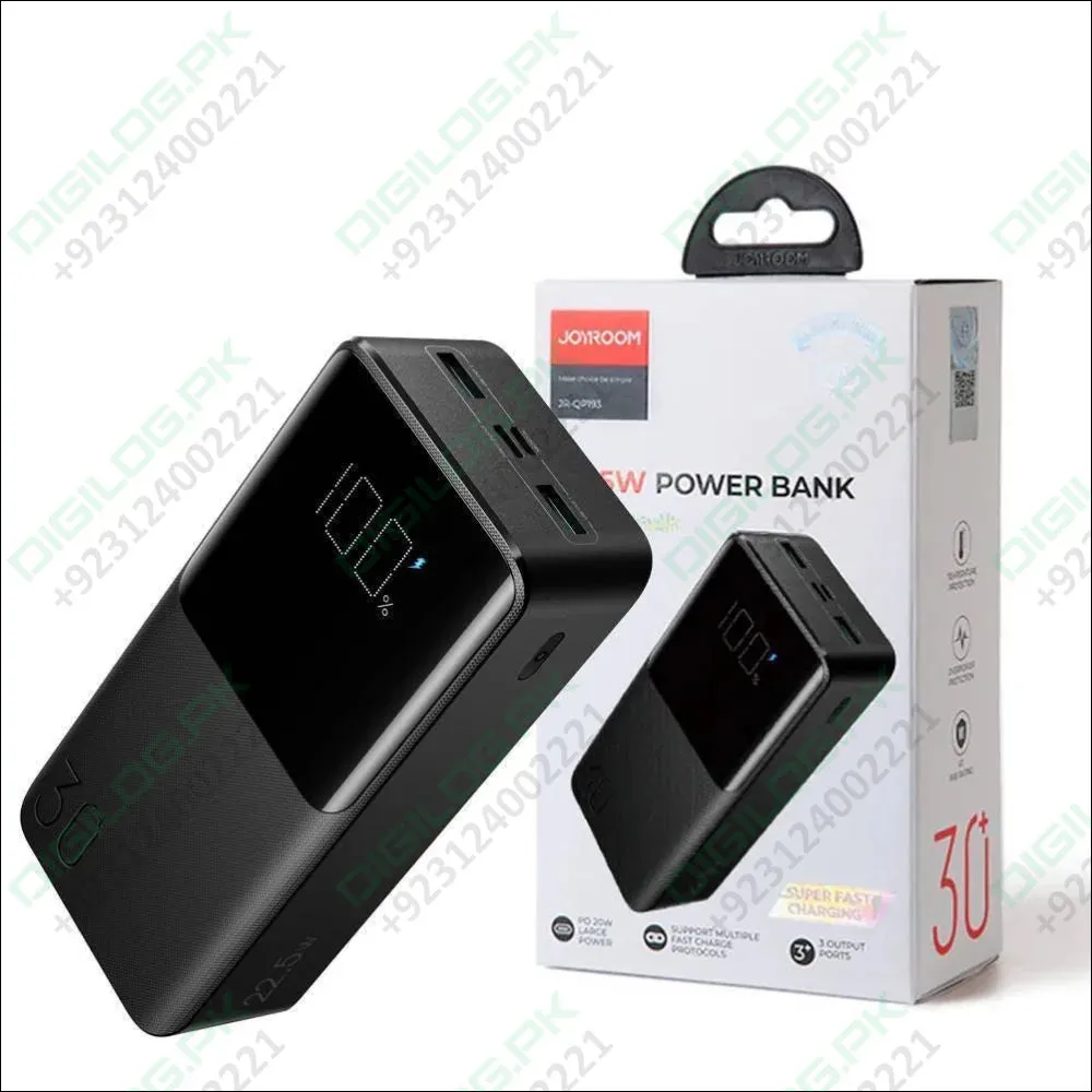 22.5W 30000mAh Power Bank 2 Inputs   3 Output Power Bank LED Display PD 3.0 QC 3.0