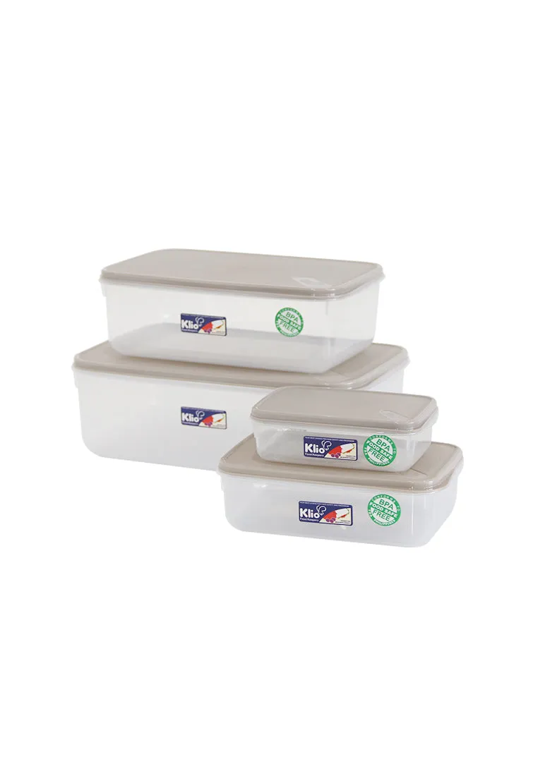 4 Pcs. Stackable Rectangle Series Set Food Keeper