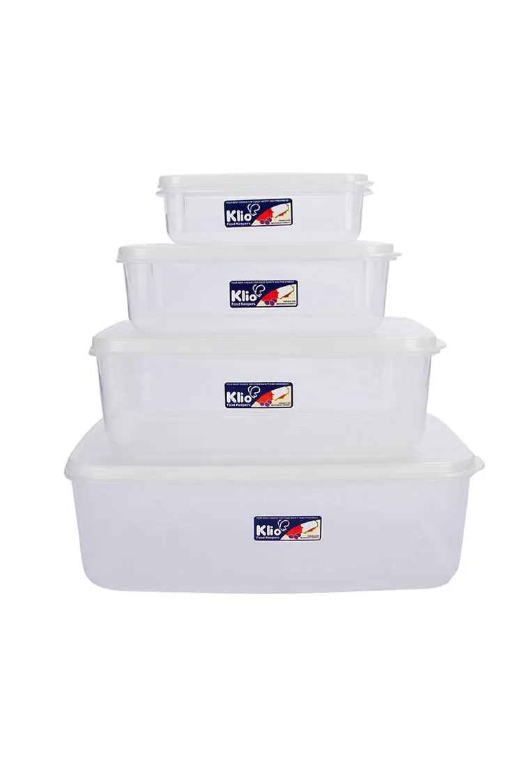 4 Pcs. Stackable Rectangle Series Set Food Keeper