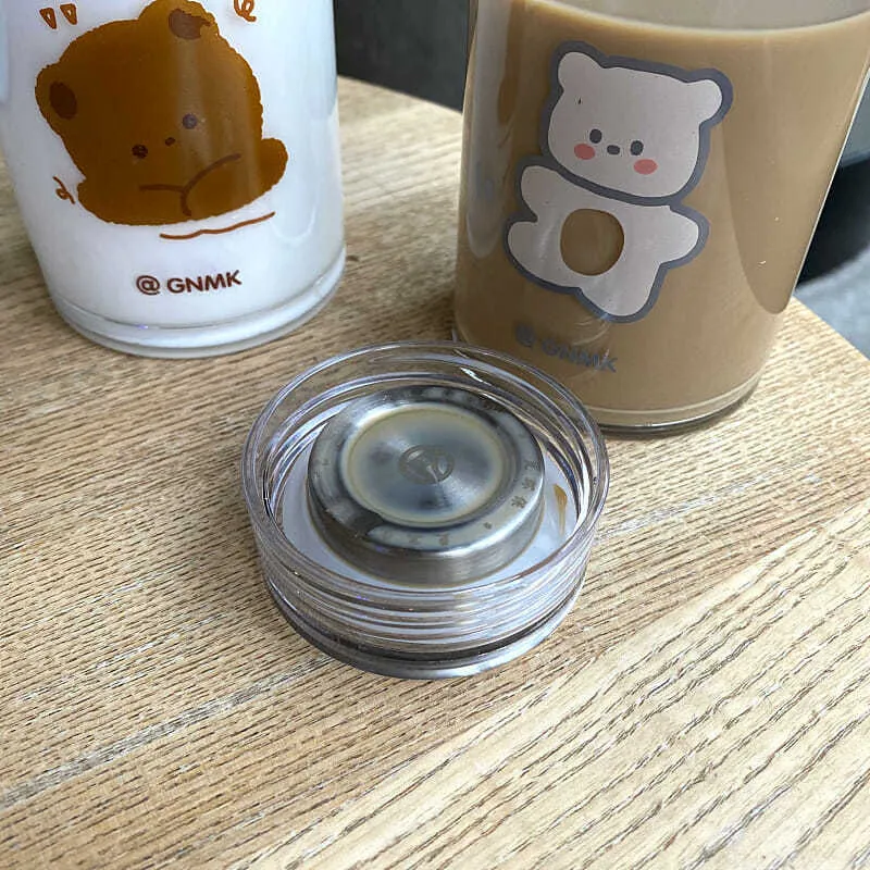 450ml Kawaii Bear Glass Bottle