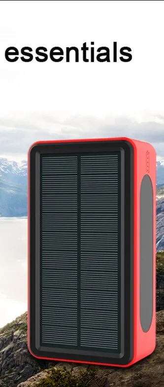 99000mAh Qi Solar Wireless Charging Power Bank