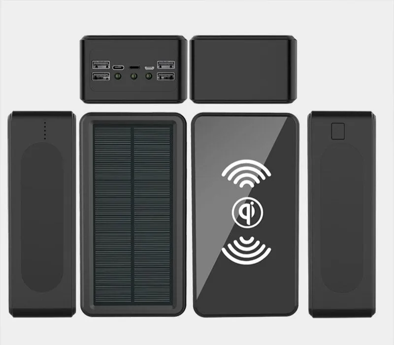 99000mAh Qi Solar Wireless Charging Power Bank