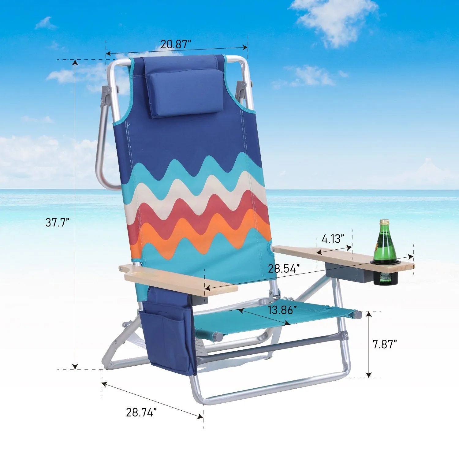 ALPHA CAMP Camping Folding Beach Chair