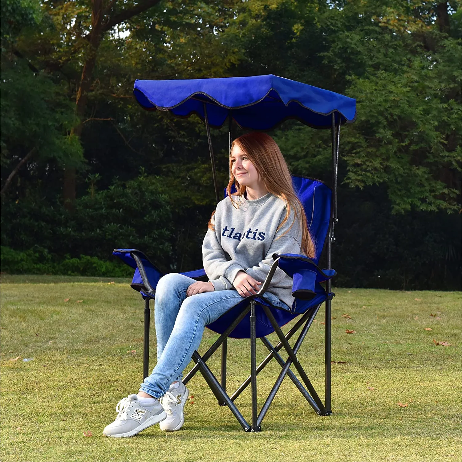 Alpha Camp Folding Shade Canopy Camping Chair