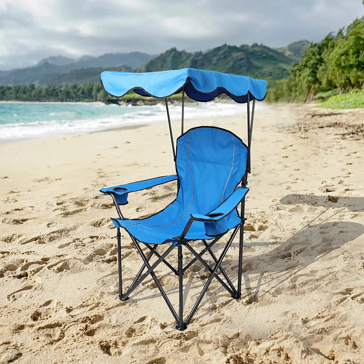 Alpha Camp Folding Shade Canopy Camping Chair