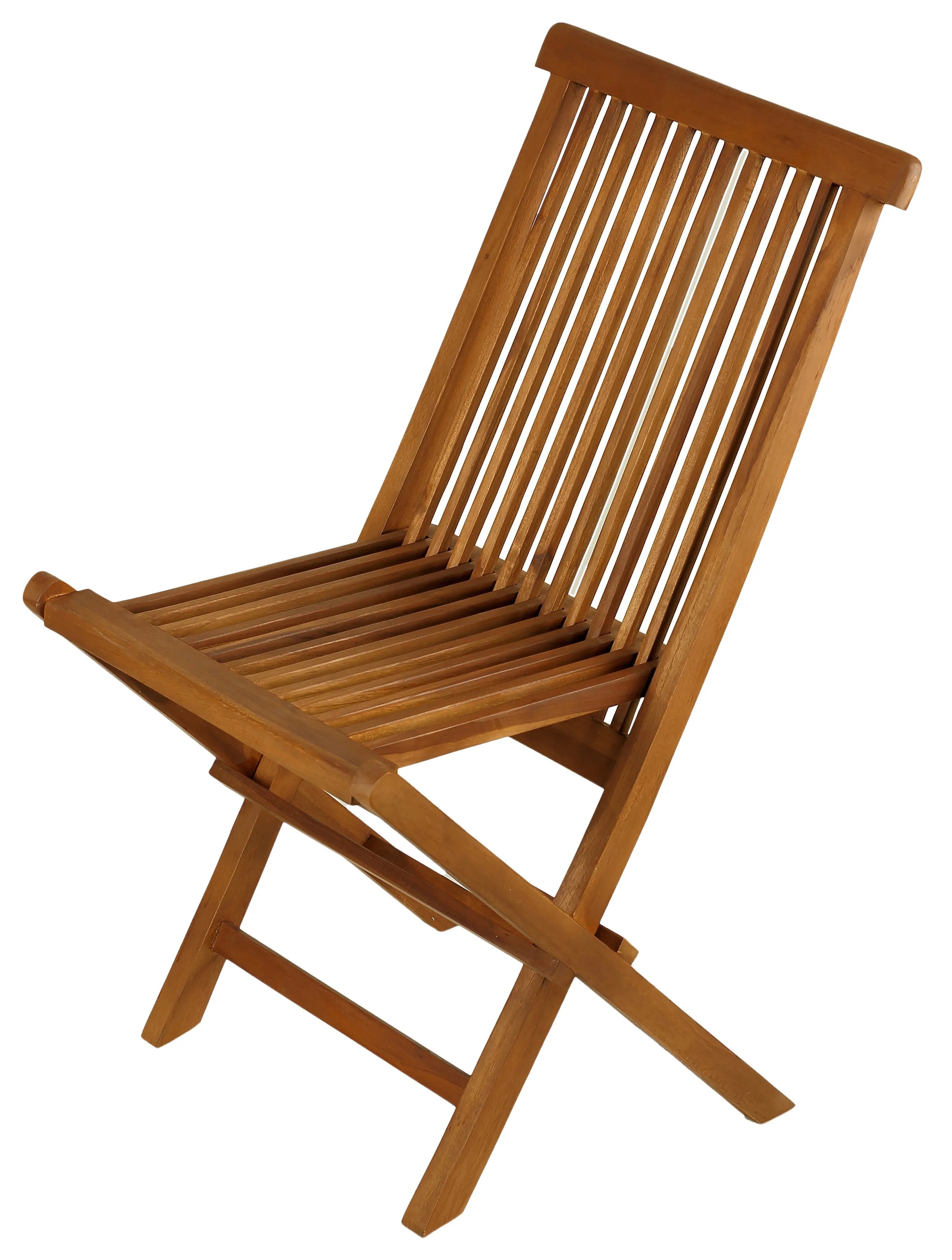 Bare Decor Vega Golden Teak Wood Outdoor Folding Chair (Set of 2)