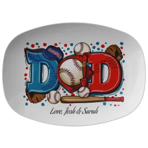 Baseball Dad BBQ Platter  10"x14" Platter