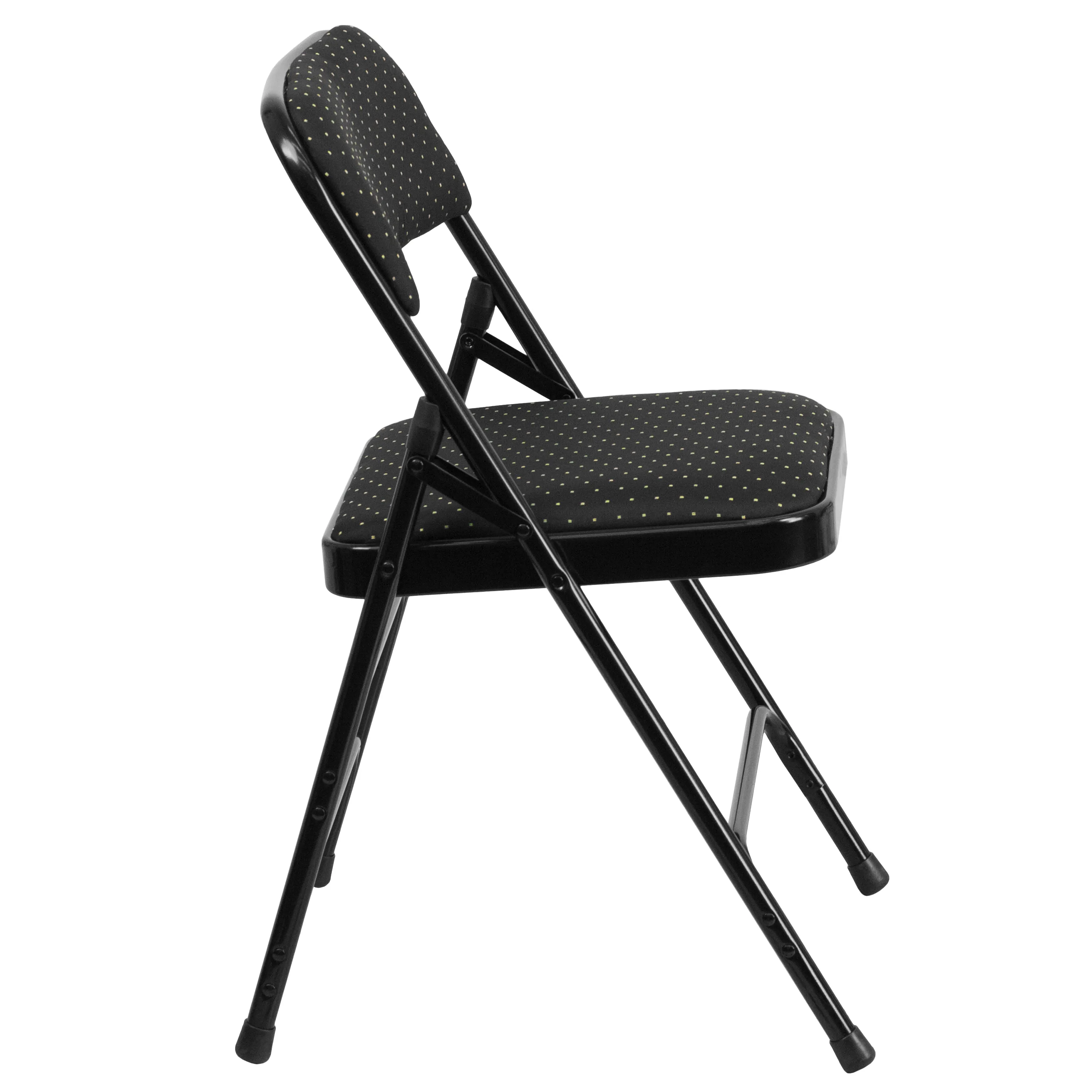 Black Fabric Metal Chair 2-AW-MC309AF-BLK-GG