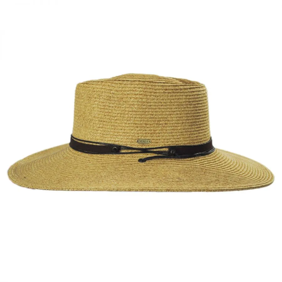 C- Scala Women's BRUGES Boater Crown Chin Cord Sunhat, Style#LP280