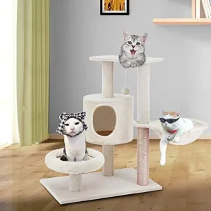 Cat Tree with Platform and Scratching Posts -28inch