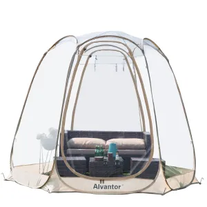 classic Bubble Tent Pop up Canopy Family Camping Gazebo 10'Lx10W'x7'H Beige