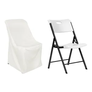 Contemporary LIFETIME folding chair Cover - Ivory