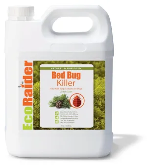 EcoRaider Bed Bug Killer Spray 1 Gallon Jug, Green   Non-toxic, 100% Kill   Extended Protection