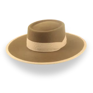 Flat Brim Telescope Cowboy Hat in Fur Felt | The Baron