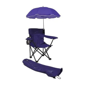 Folding Camp Chair with Umbrella, Purple