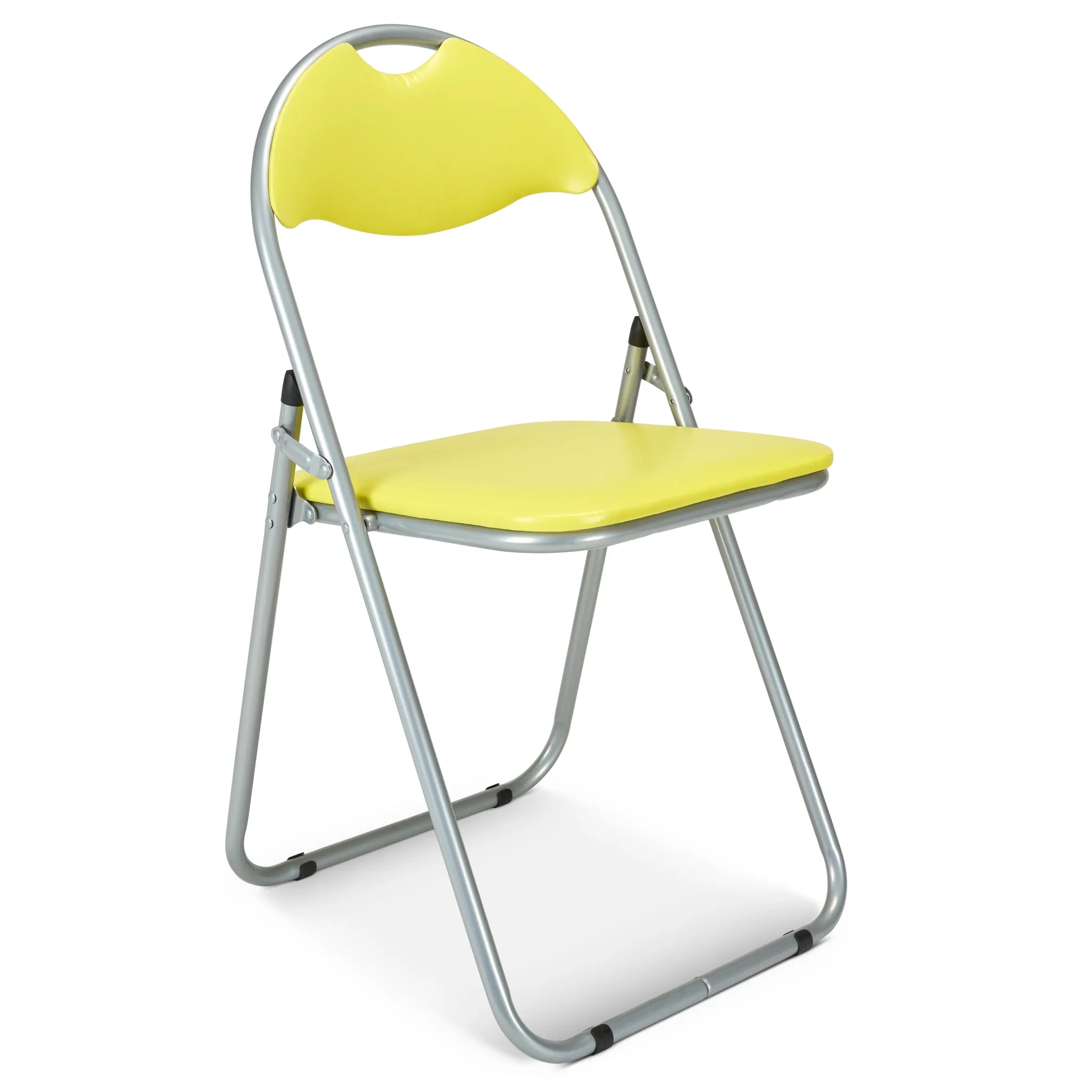 Folding Padded Office Chair - Yellow