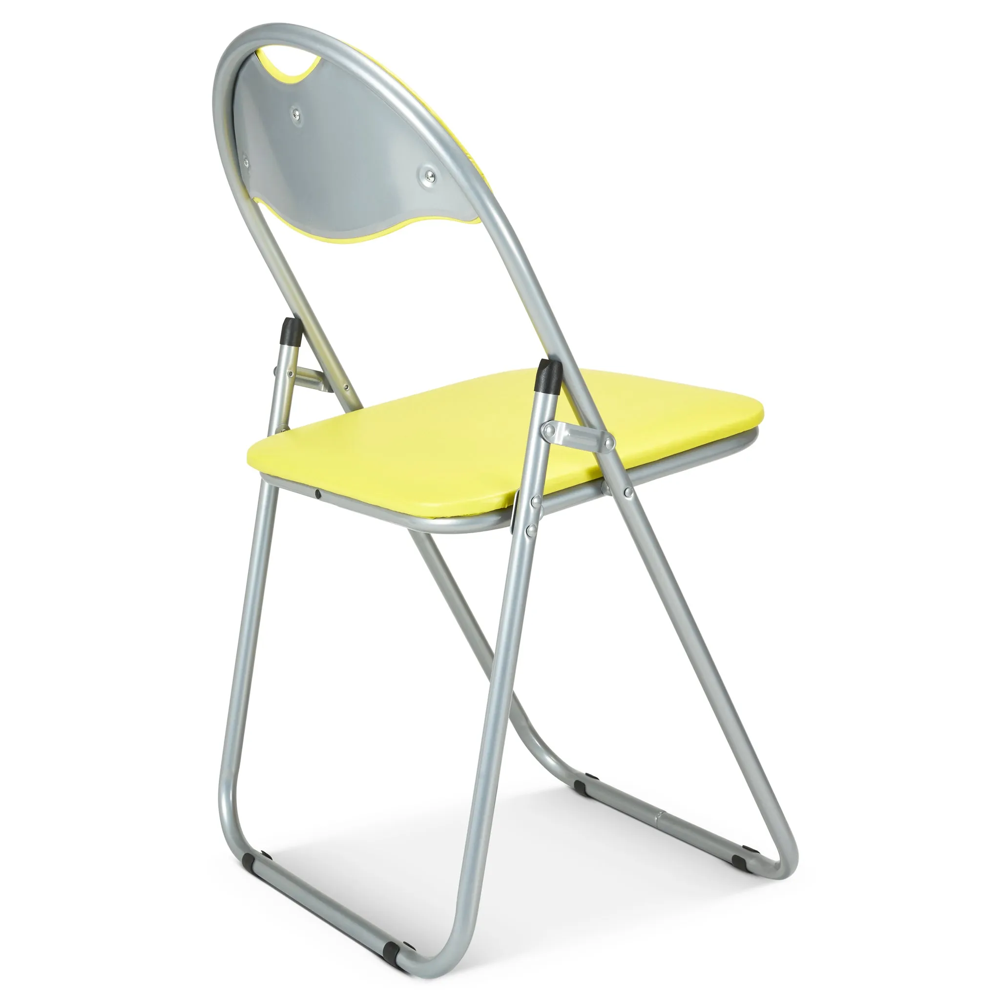 Folding Padded Office Chair - Yellow