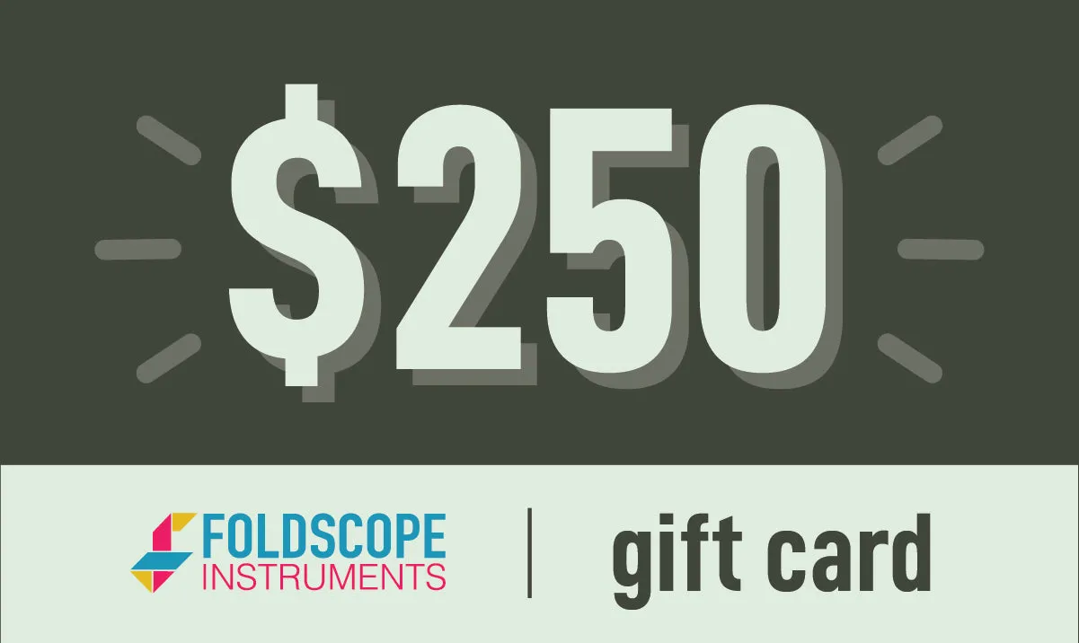 Foldscope eGift Cards - Holiday Savings!  Sale Save 5% on Gift Cards through 12/25/2024