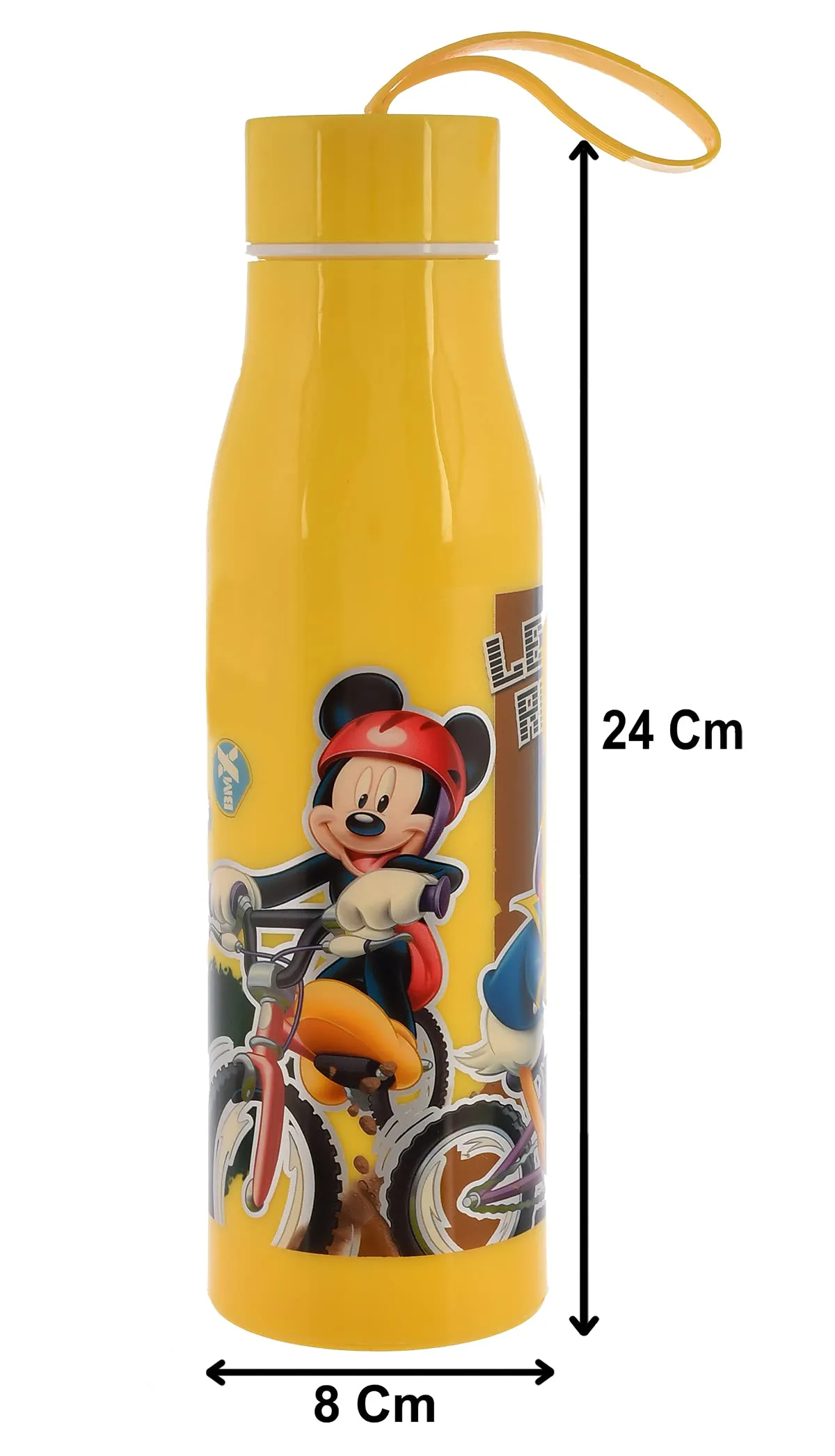 Heart Home Mickey Mouse & Friends Printed Bpa Free Food Grade Insulated Water Bottle For Kids-600Ml (Yellow)