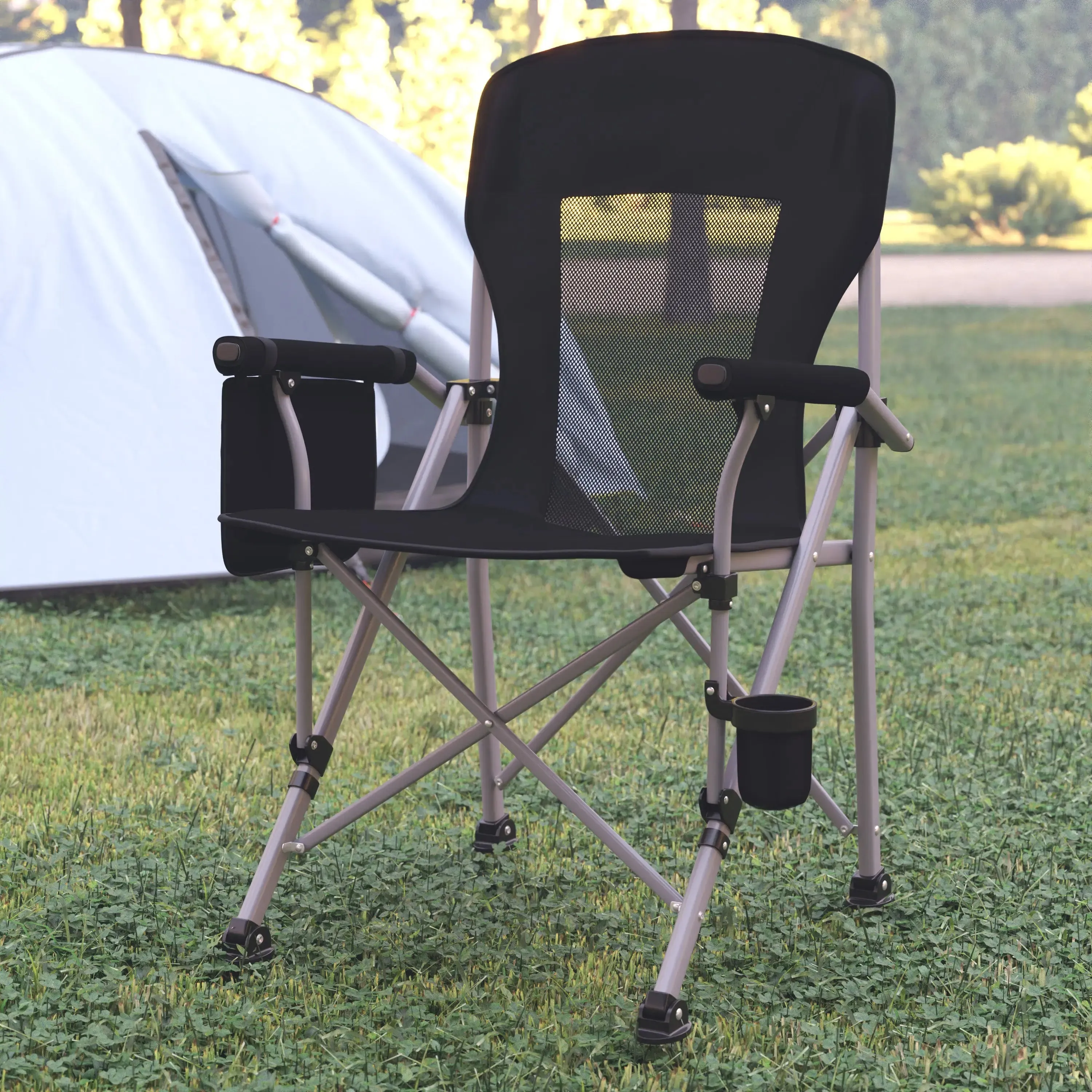 High Back Folding Heavy Duty Portable Camping Chair