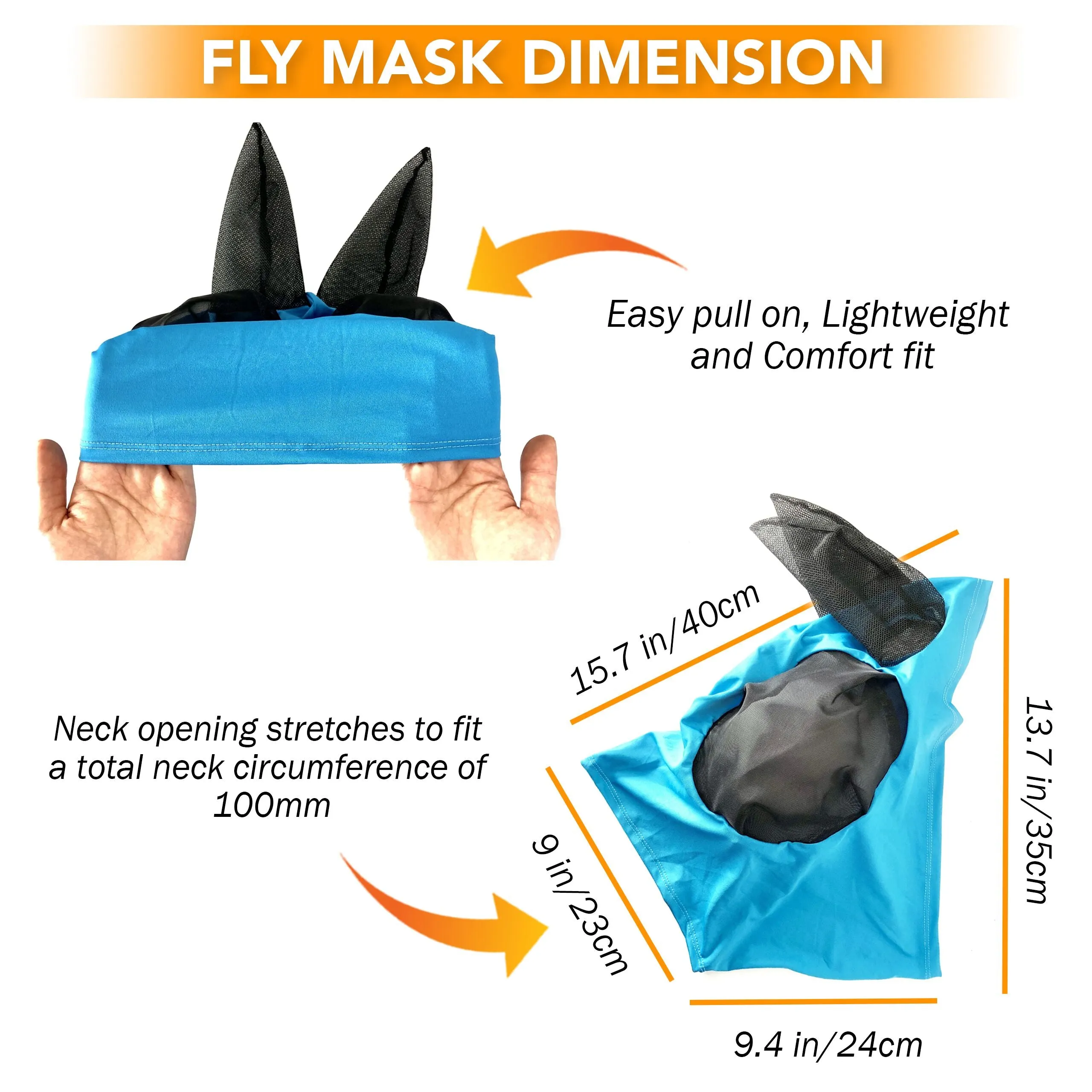 Horse Fly Mask with Ears