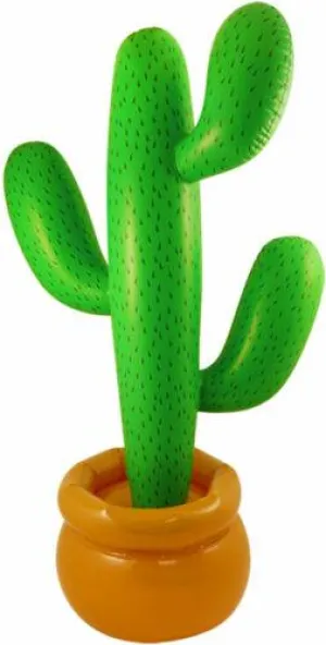 Inflatable Cactus 86cm - Mexican Scene Setter Prop