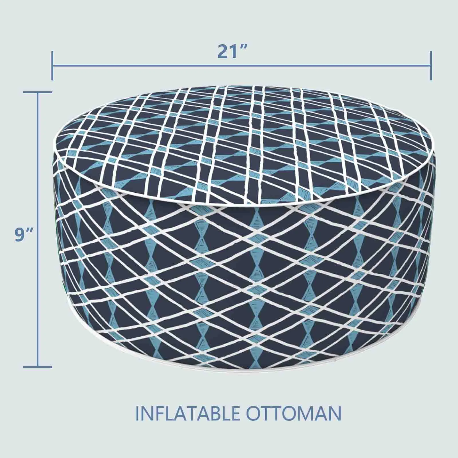 Inflatable Ottoman Navy Bownot LVTXIII Outdoor