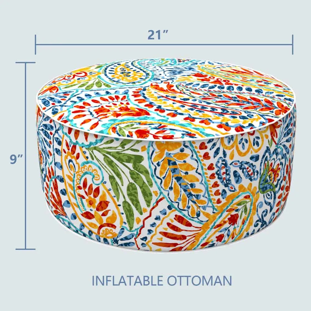 Inflatable Ottoman Paisley Ummi Multi LVTXIII Outdoor