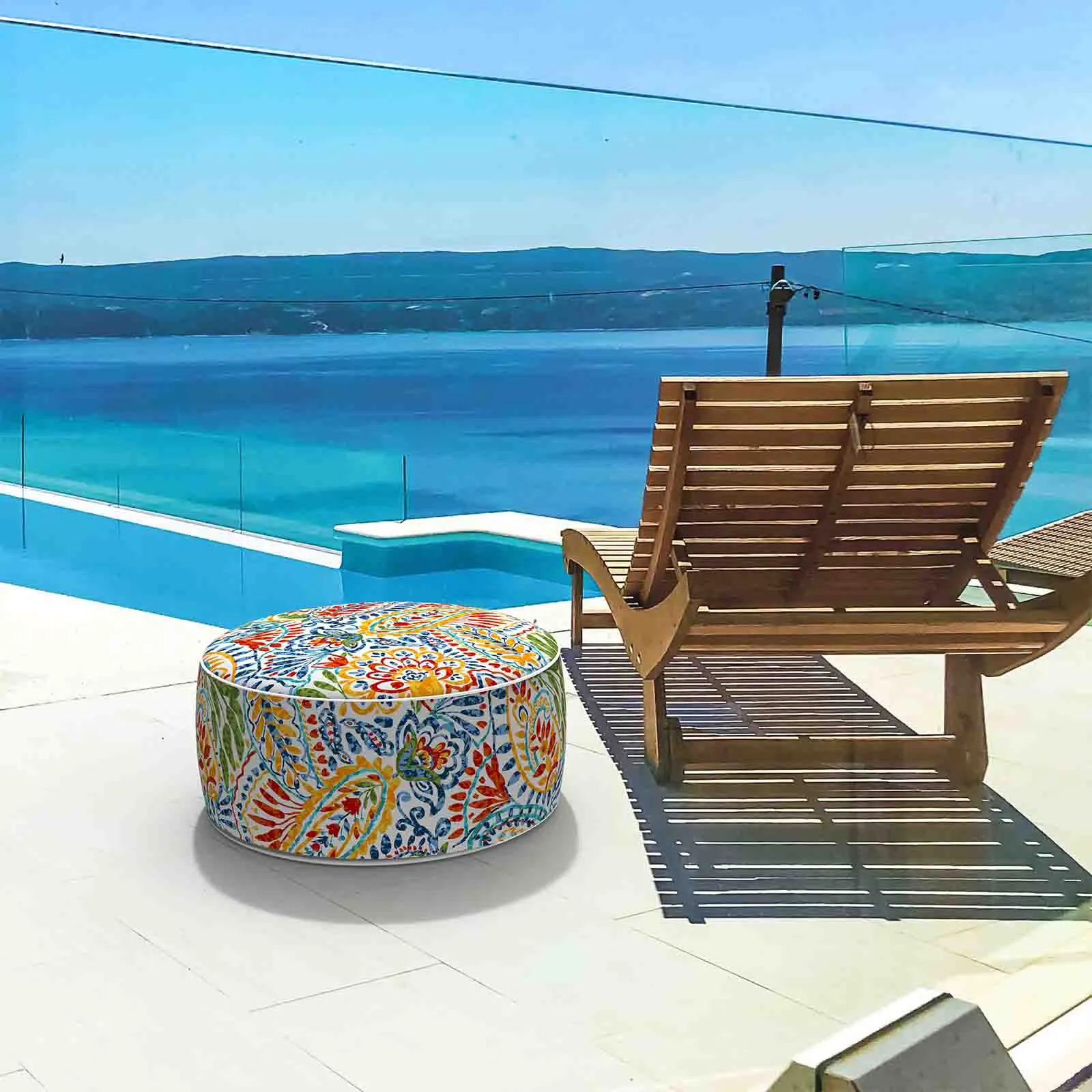 Inflatable Ottoman Paisley Ummi Multi LVTXIII Outdoor