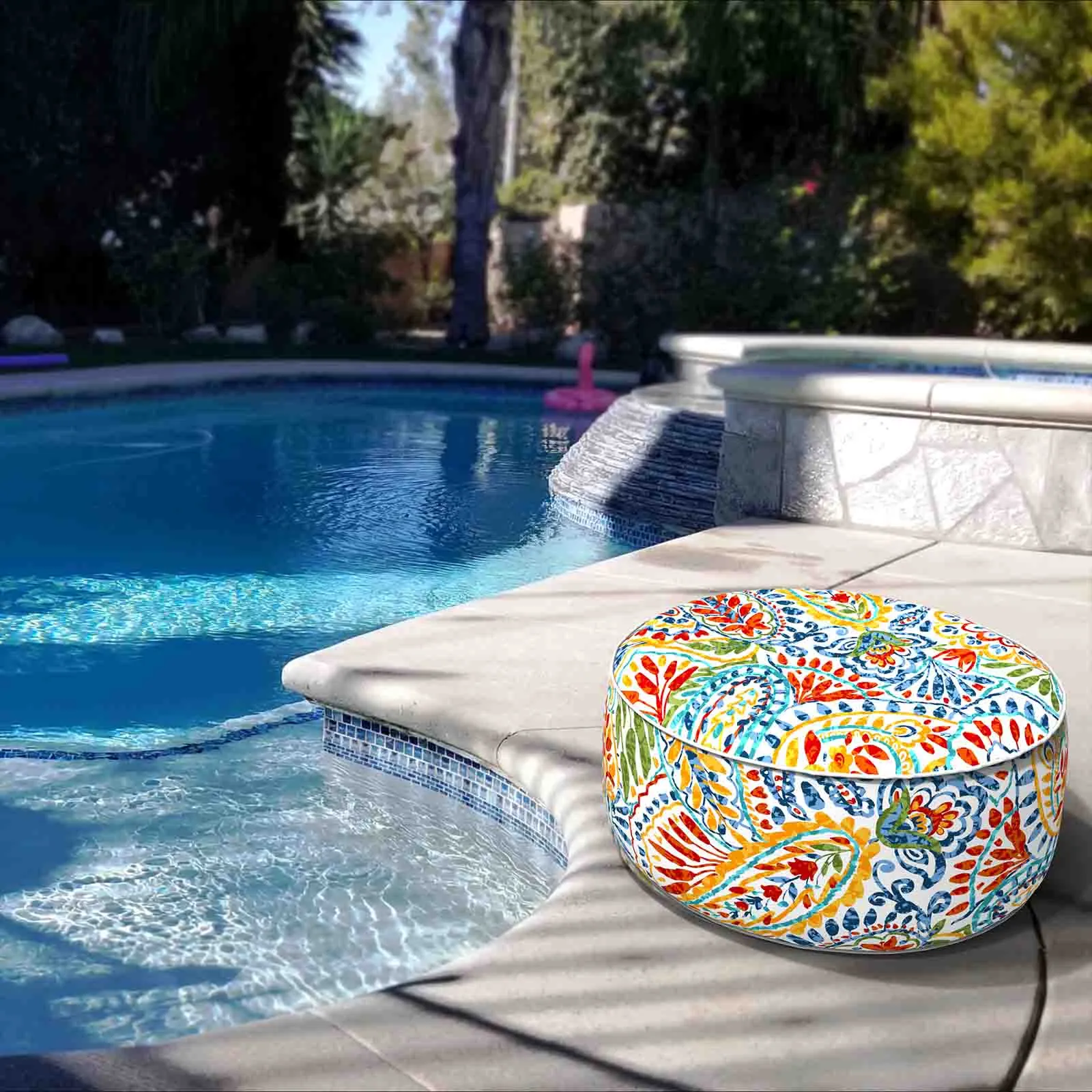 Inflatable Ottoman Paisley Ummi Multi LVTXIII Outdoor