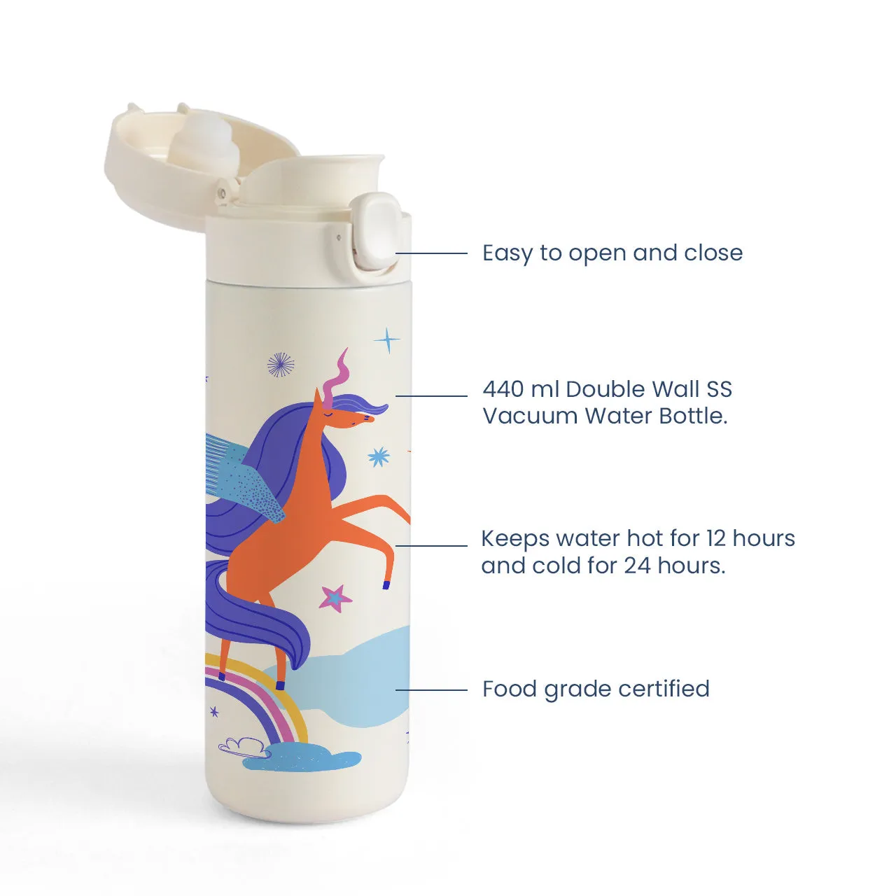 Insulated Water Bottle For Kids - Magical Unicorn