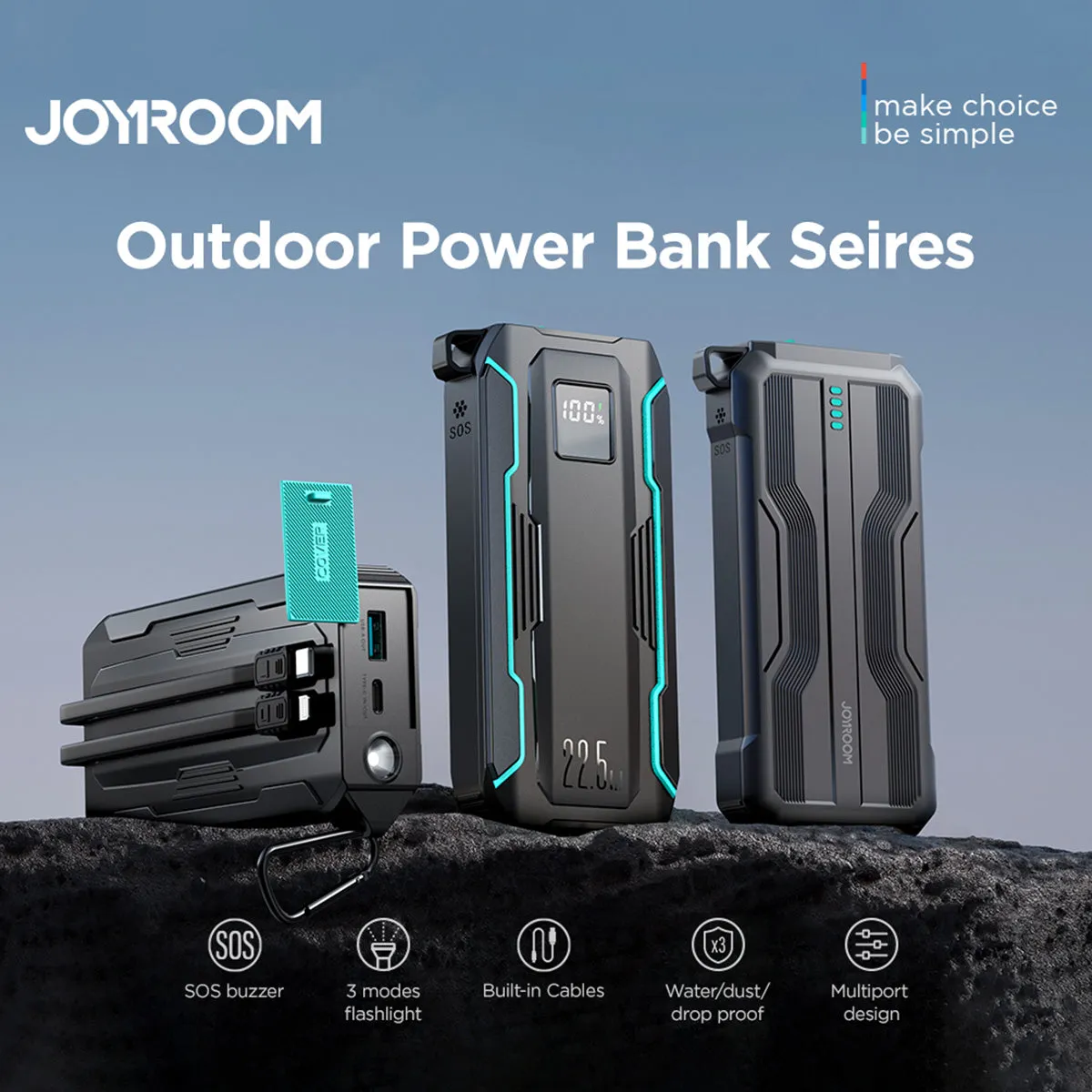 JOYROOM JR-L018 22.5W Power Bank 20000mAh with Dual Cables