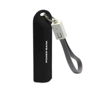 Keychain power bank - Tenozek 2600mAh with USB-Black