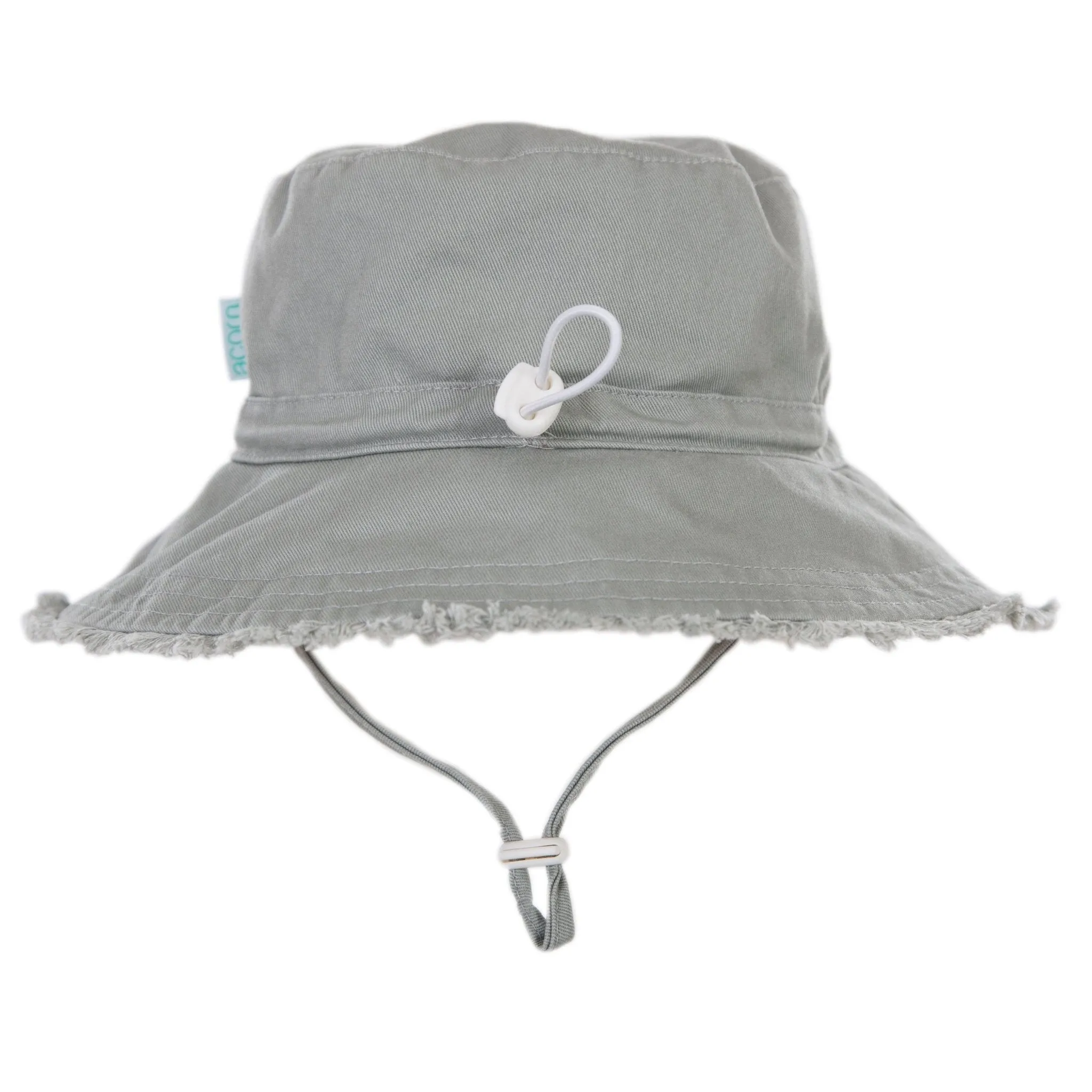 Khaki Frayed Bucket Hat