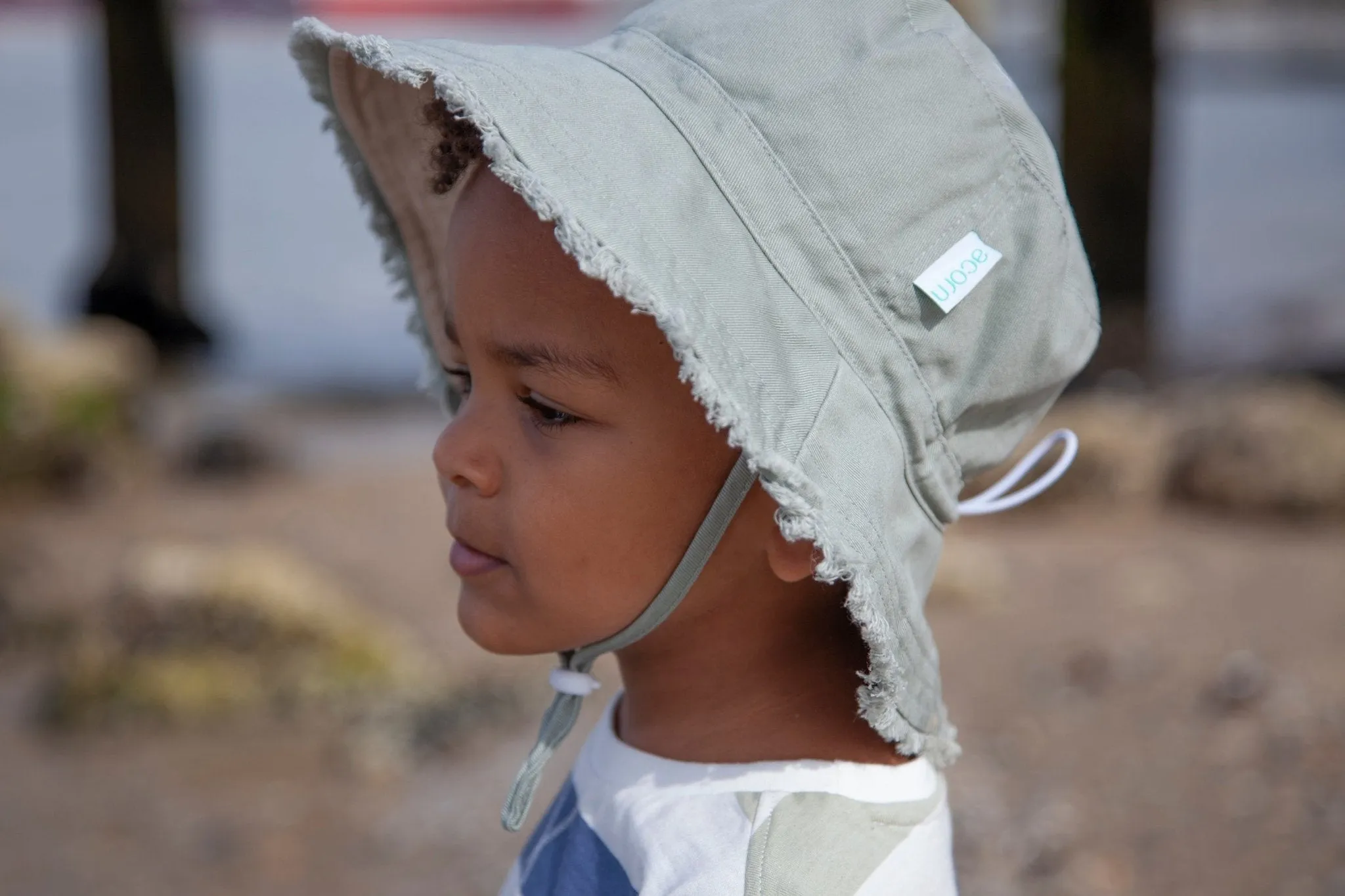 Khaki Frayed Bucket Hat