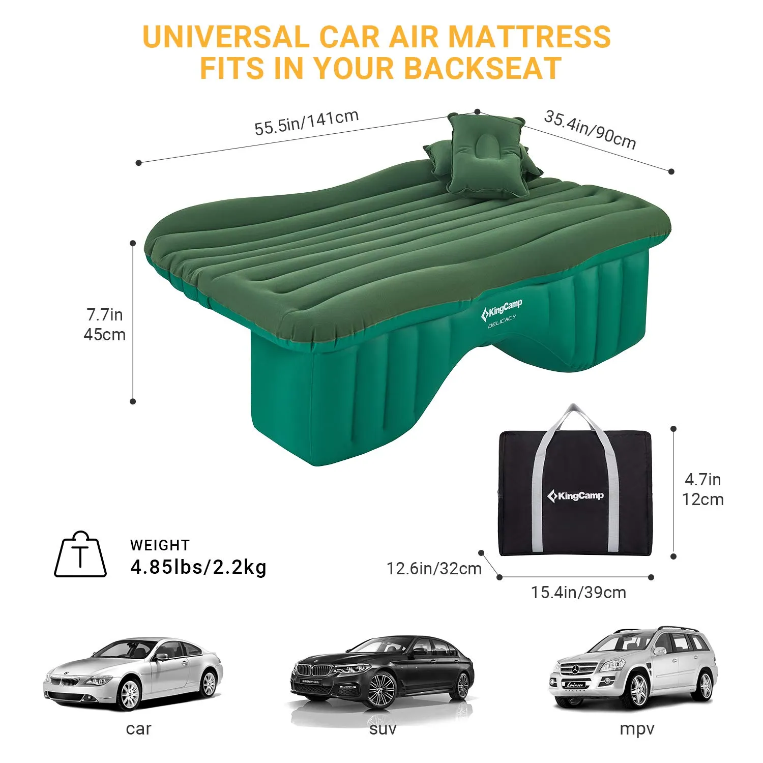 KingCamp Inflatable Car Back Seat