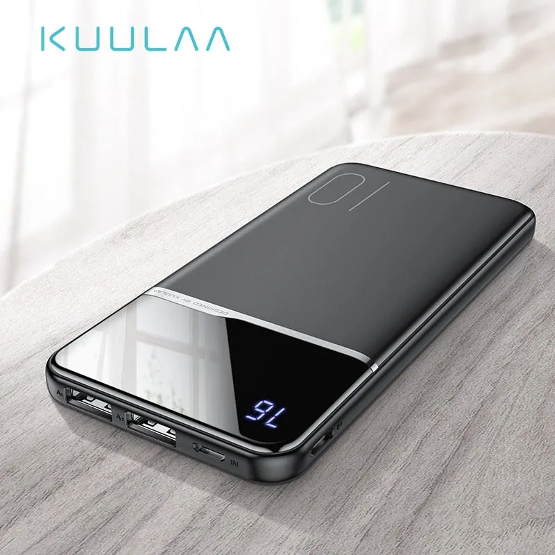 KUULAA Power Bank 10000mAh Portable Charging PowerBank 10000 mAh USB PoverBank External Battery Charger For Xiaomi Mi 9 8 iPhone