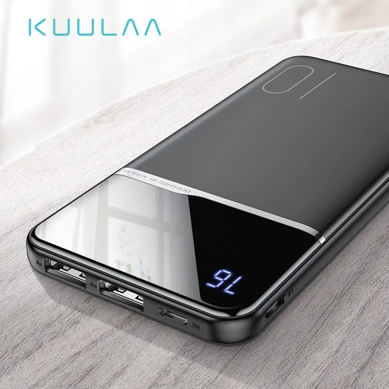 KUULAA Power Bank 10000mAh Portable Charging PowerBank 10000 mAh USB PoverBank External Battery Charger For Xiaomi Mi 9 8 iPhone