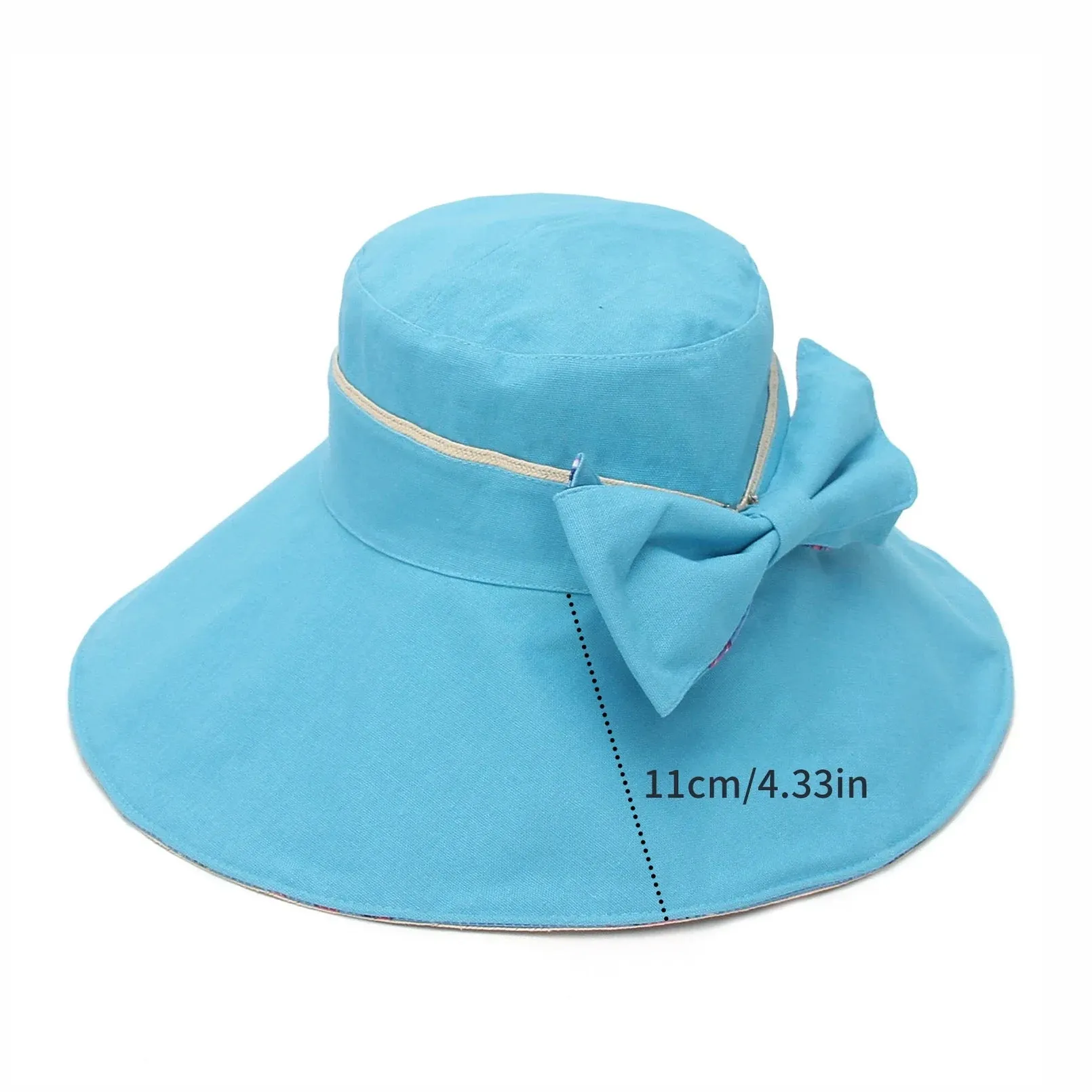 Large Brim Bowknot Bucket Hat Sun Hat