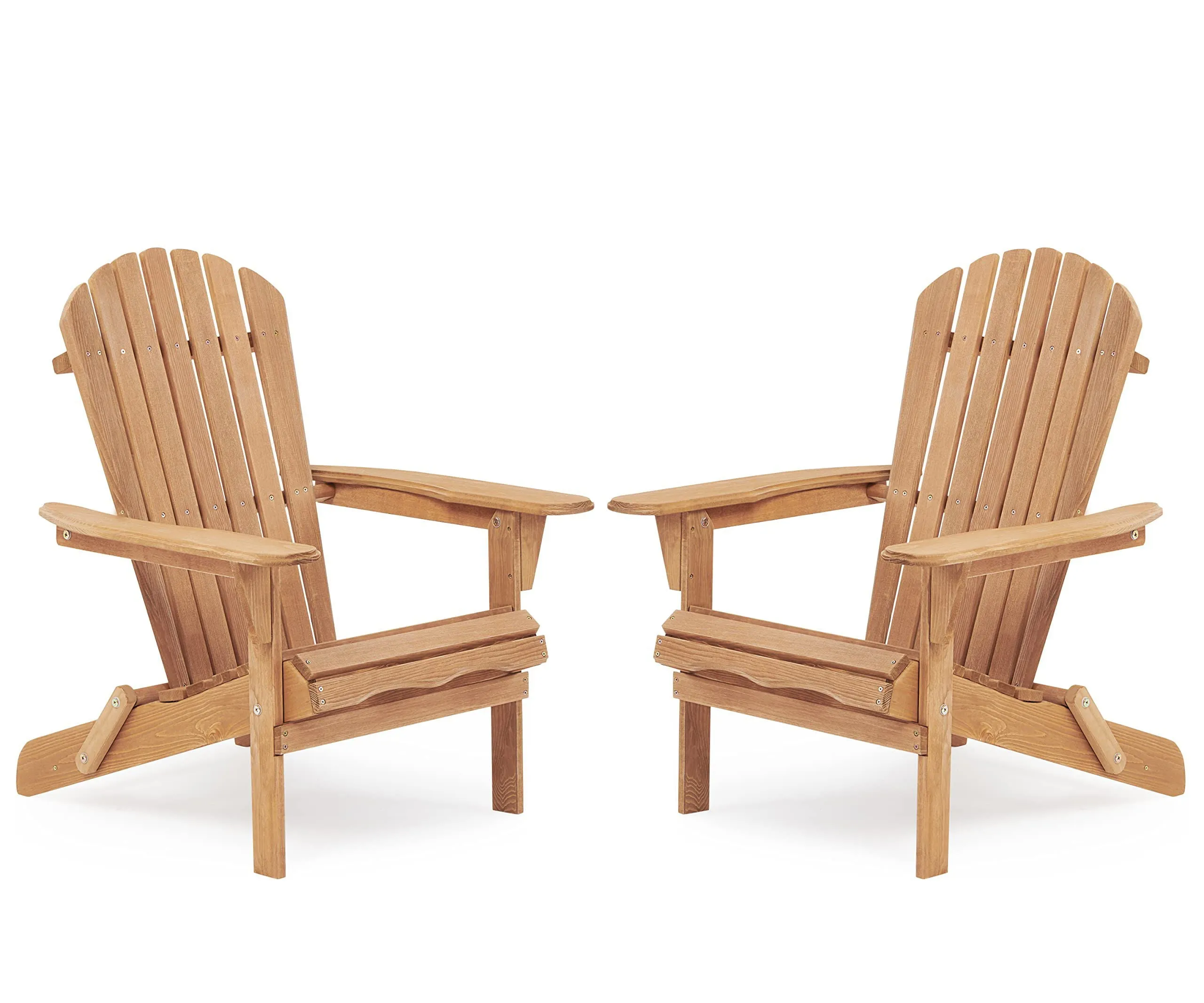 Lounge Patio Chair For Garden Outdoor Wooden Folding Adirondack Chair (Set of 2) Solid Cedar Wood Lounge Patio Chair For Garden