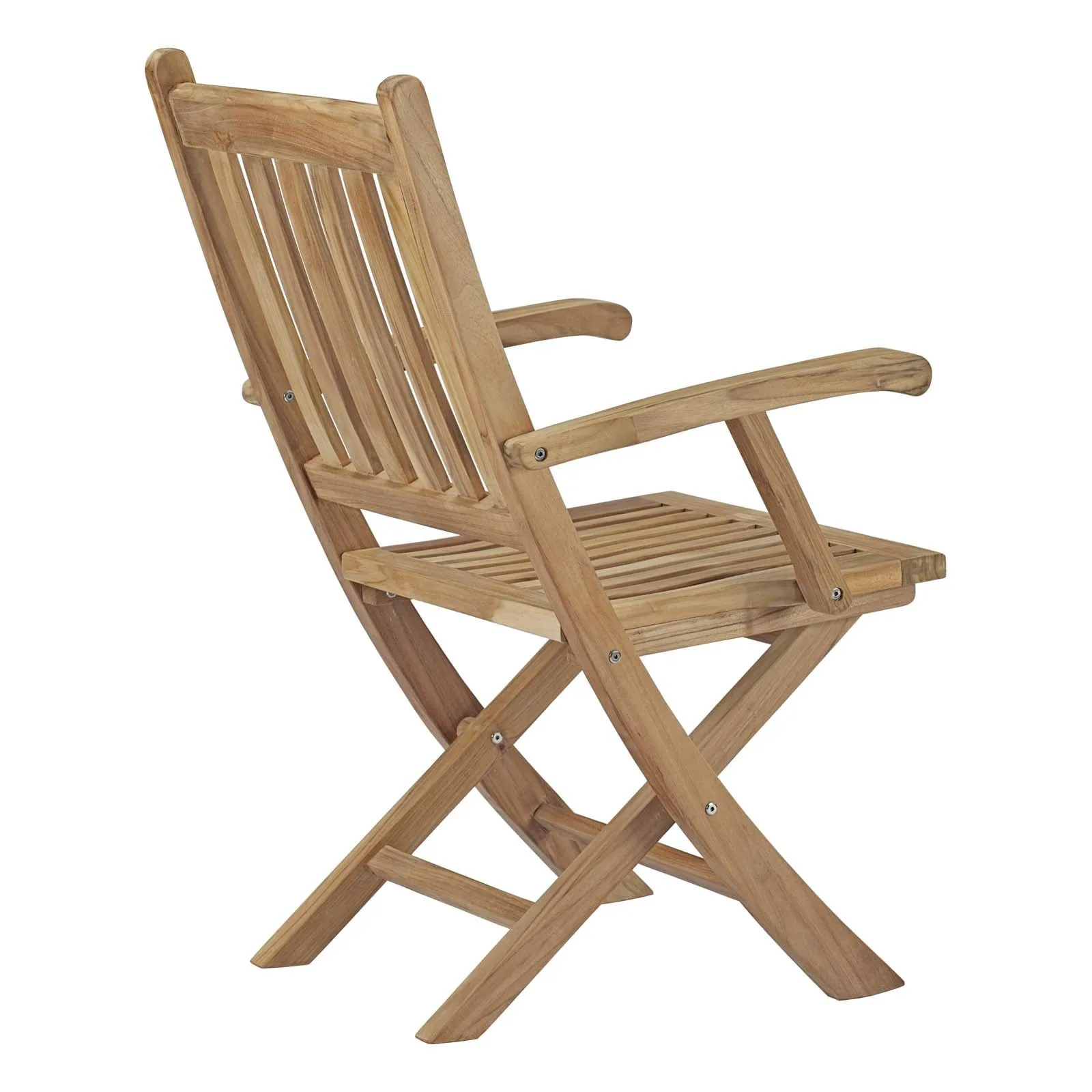 Marina Outdoor Patio Teak Folding Chair Natural EEI-2703-NAT