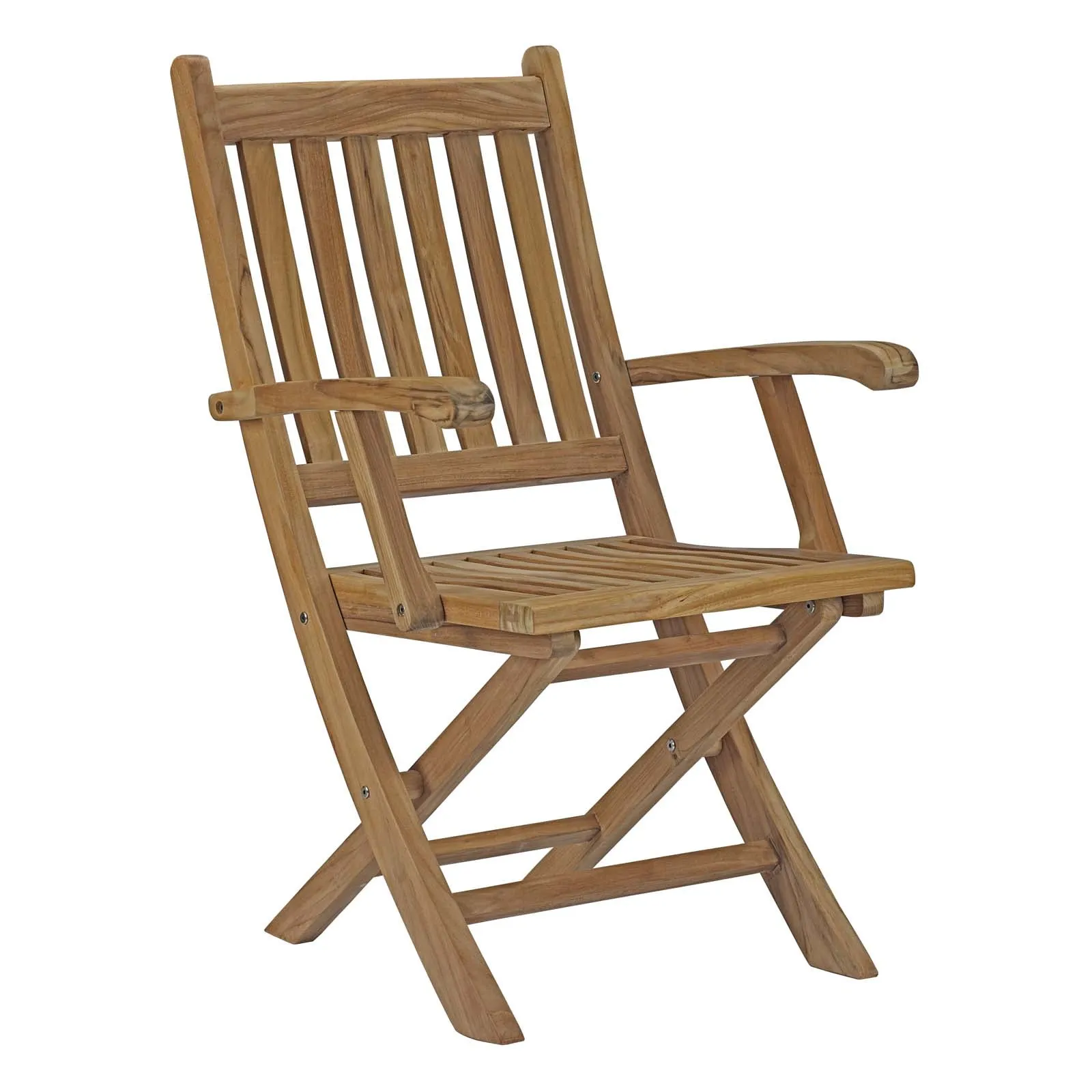 Marina Outdoor Patio Teak Folding Chair Natural EEI-2703-NAT