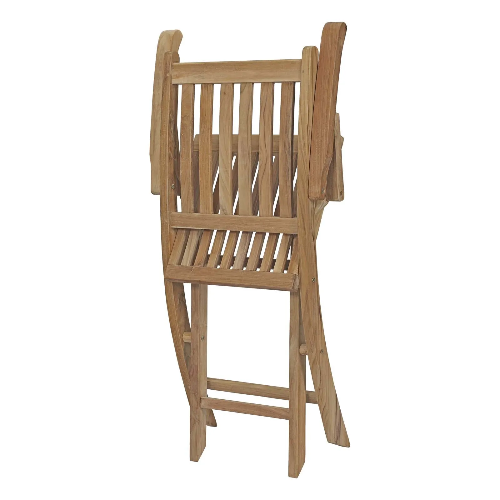 Marina Outdoor Patio Teak Folding Chair Natural EEI-2703-NAT