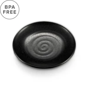 Melamine Black Grainy Salad Plate 7.1" dia